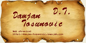 Damjan Tosunović vizit kartica